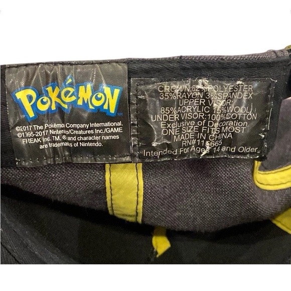 Nintendo Pokemon Pichu Pikachu Snapback Hat 2017 RARE - Picture 9 of 9